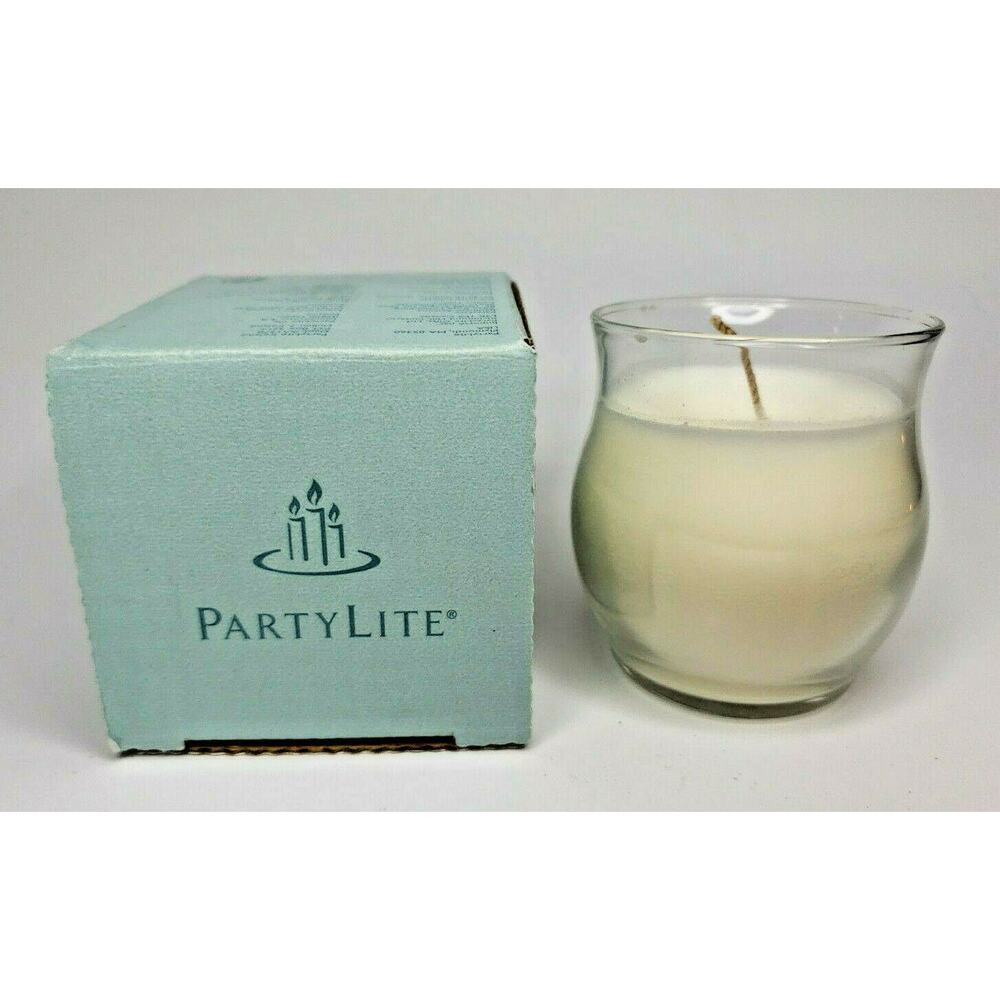 PartyLite Mini Barrel Glass Jar Candle 3.7oz Mangosteen Splash P6D/G33130